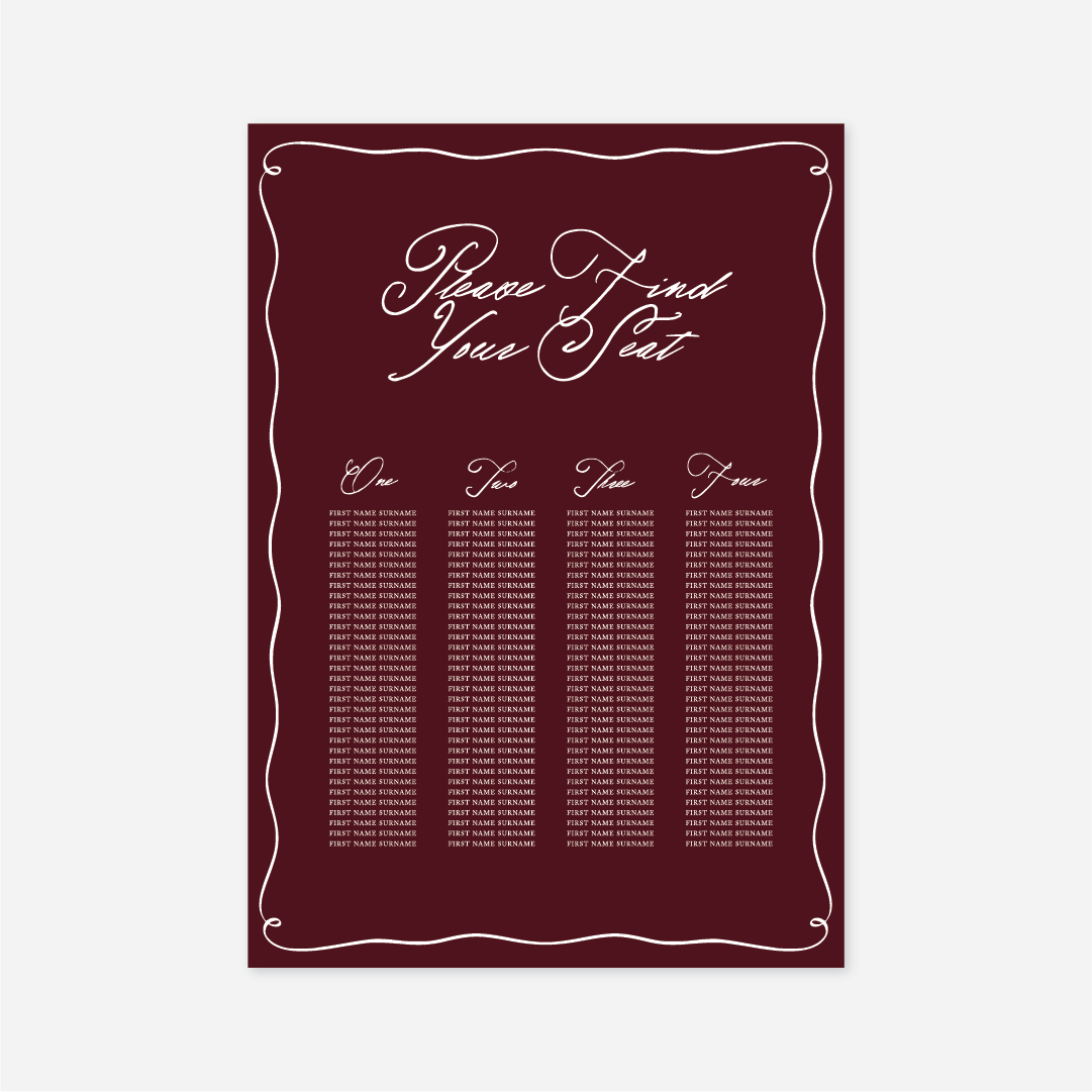 Elegance Seating Chart