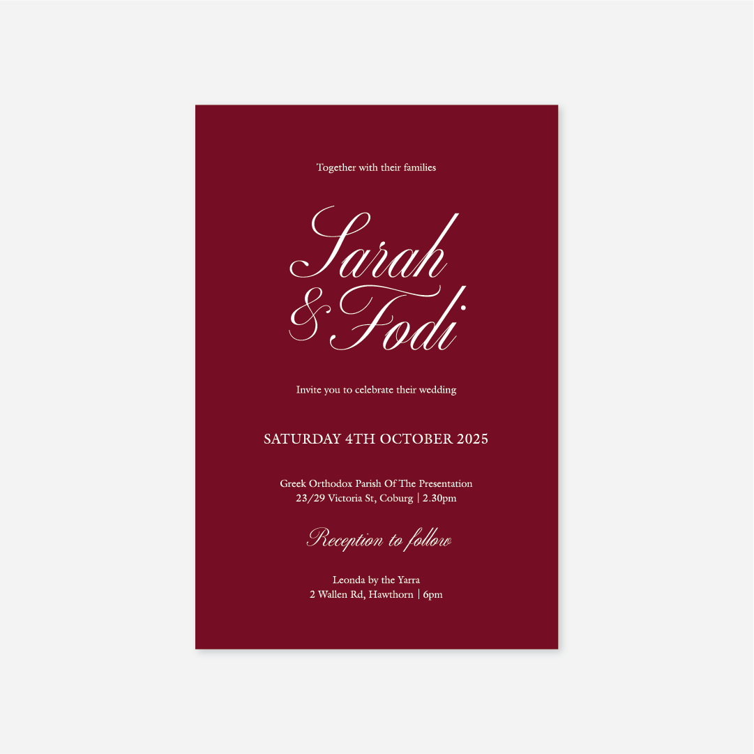 Classic Wedding Invitation