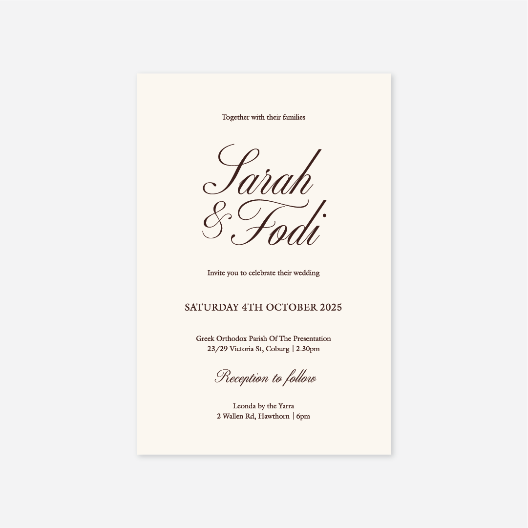 Classic Wedding Invitation
