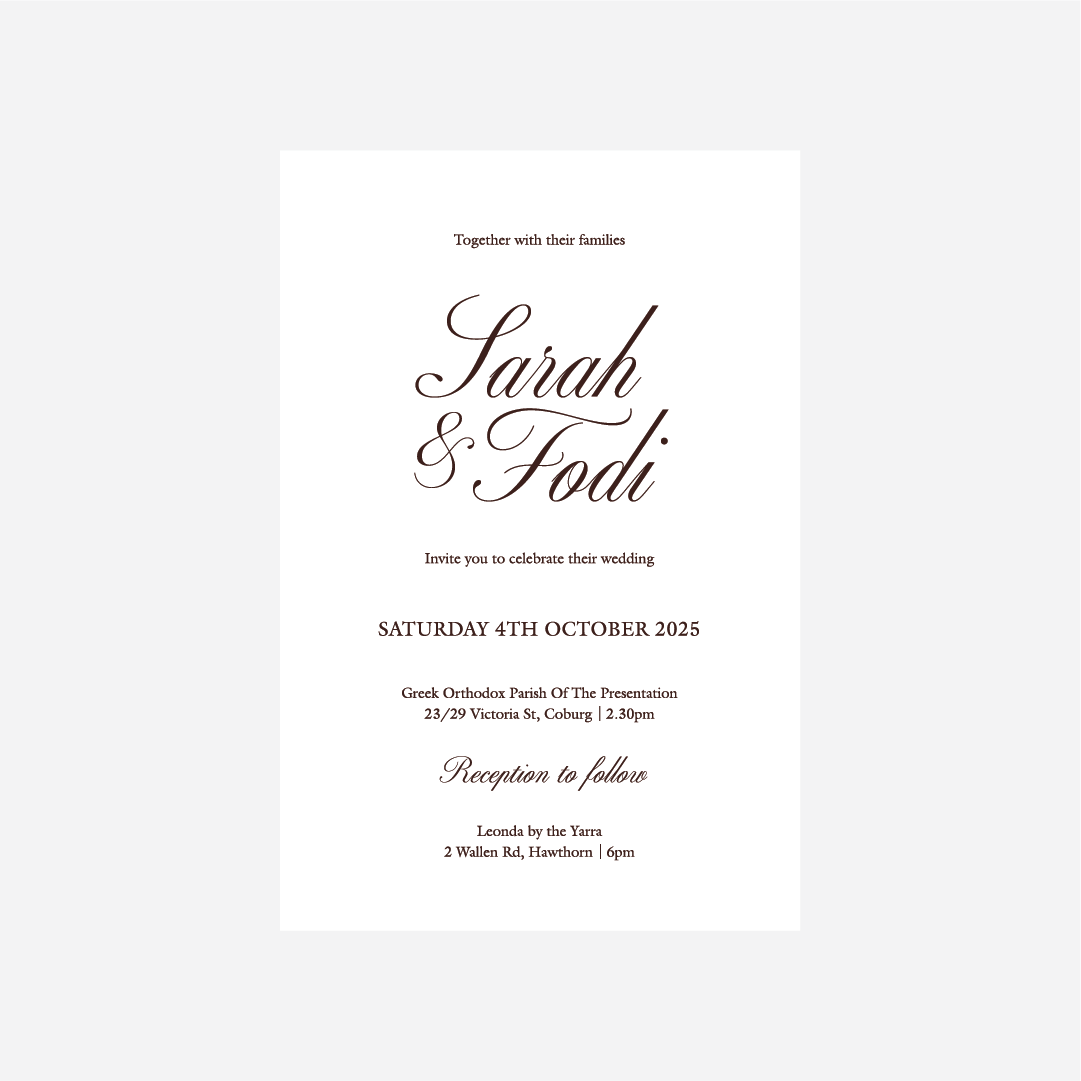 Classic Wedding Invitation
