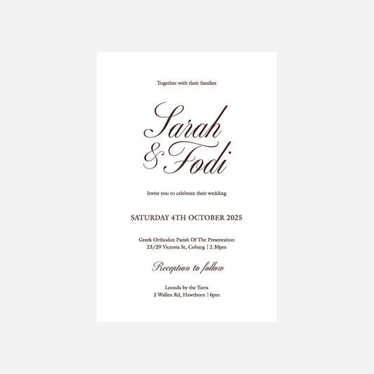 Classic Wedding Invitation