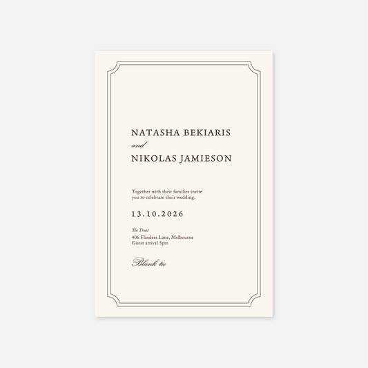 Heritage Wedding Invitation