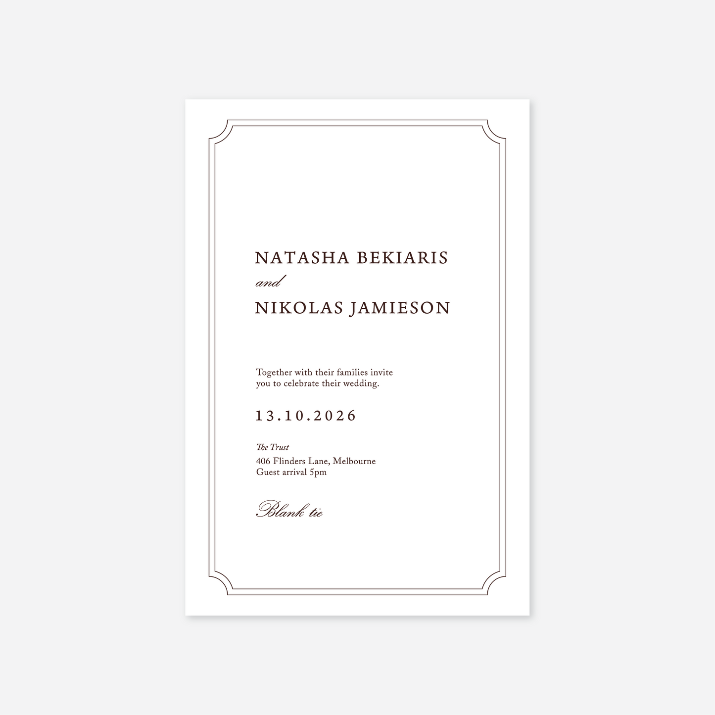 Heritage Wedding Invitation