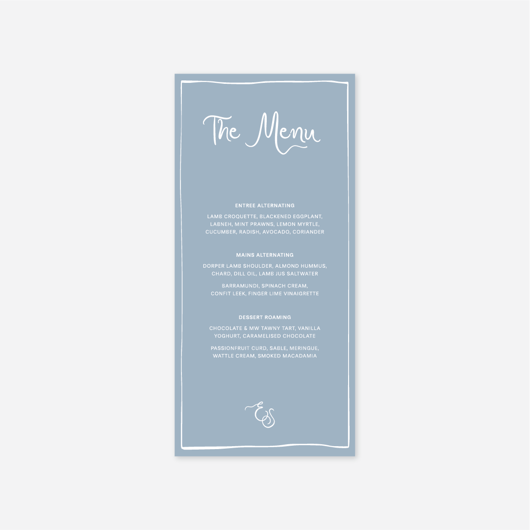 Whimsical Menu