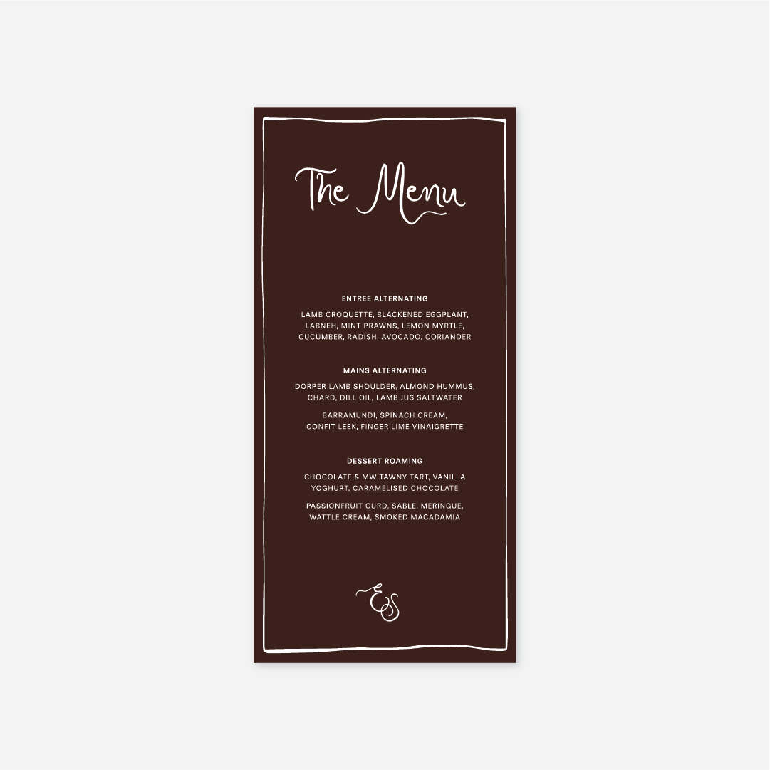Whimsical Menu
