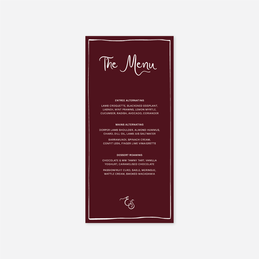 Whimsical Menu