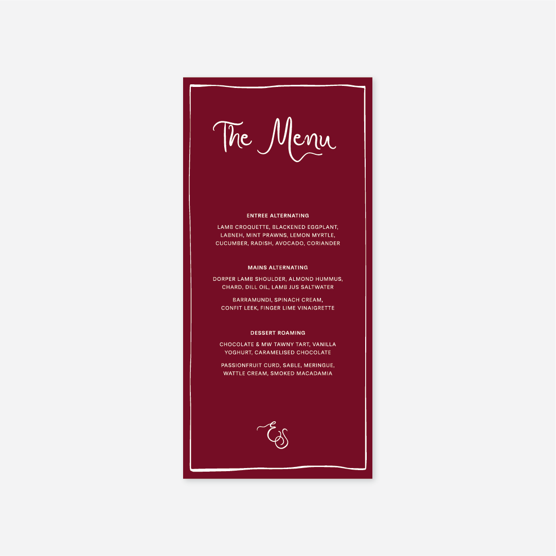 Whimsical Menu