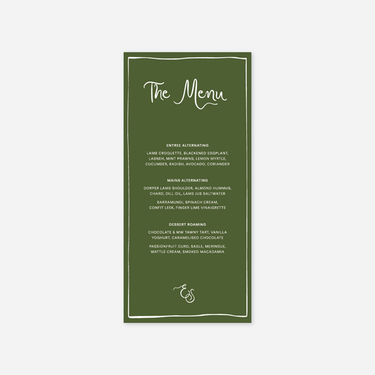 Whimsical Menu