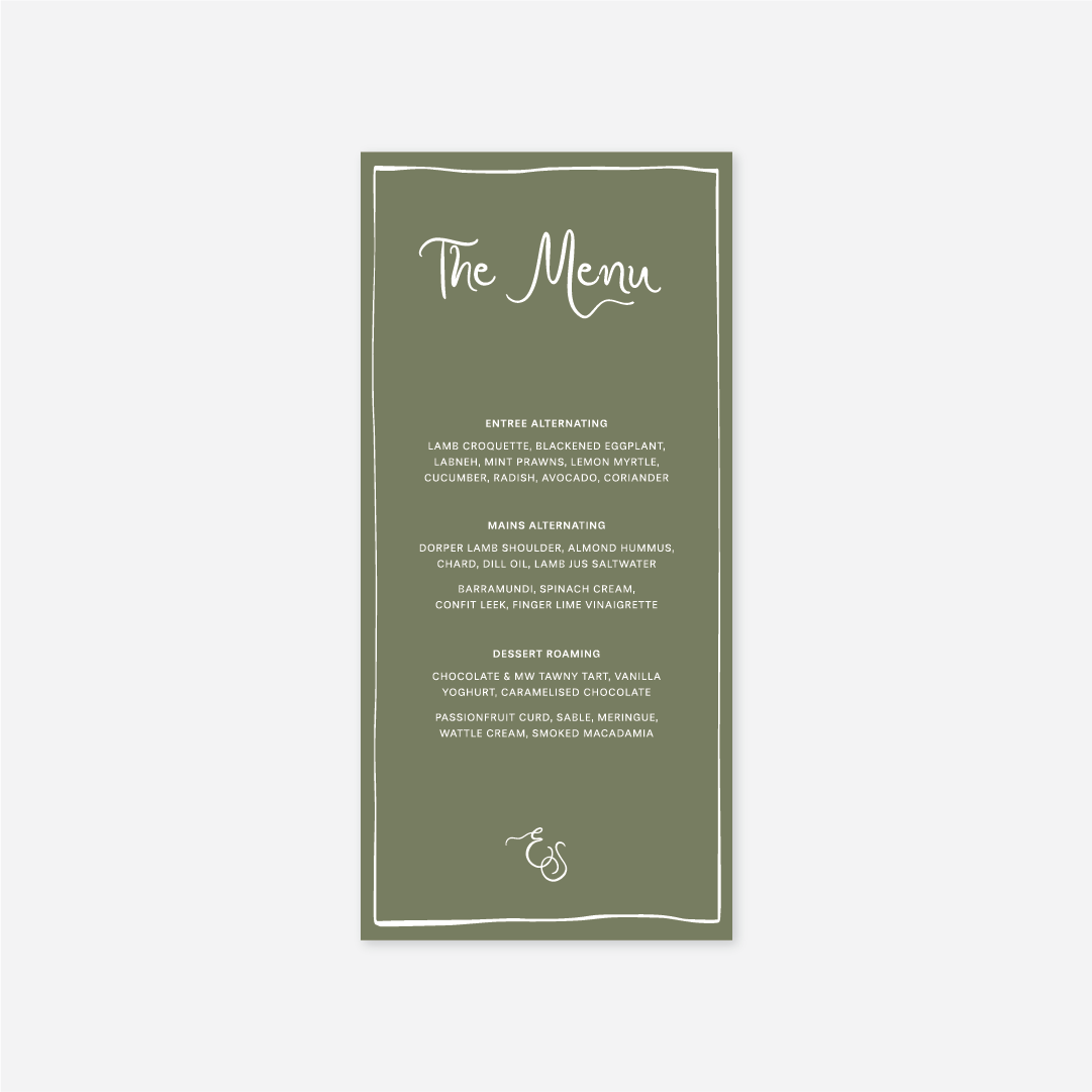 Whimsical Menu