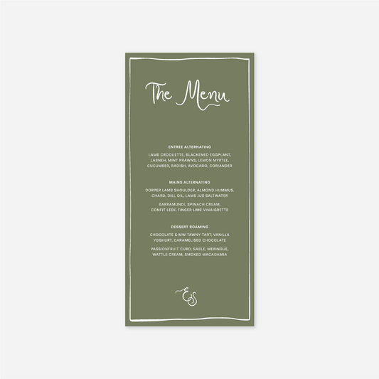 Whimsical Menu