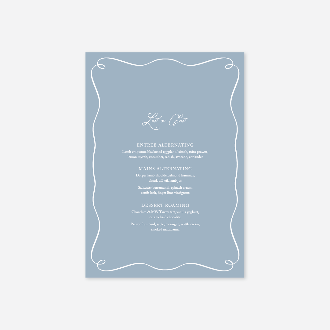 Elegance Menu