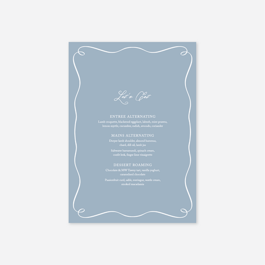 Elegance Menu