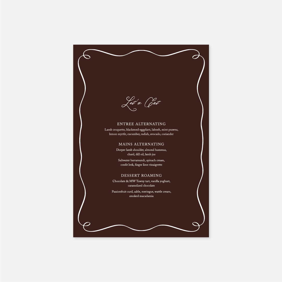 Elegance Menu