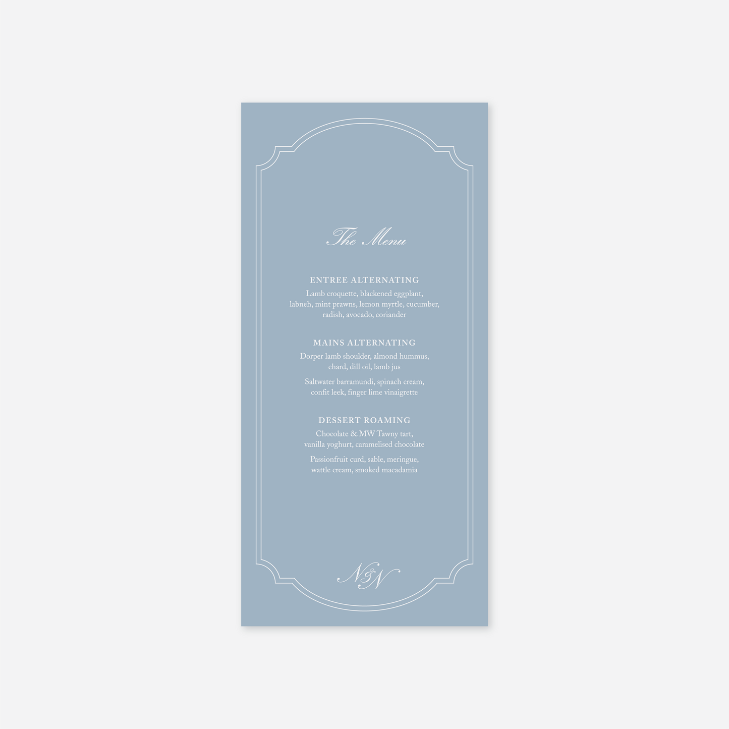 Heritage Menu