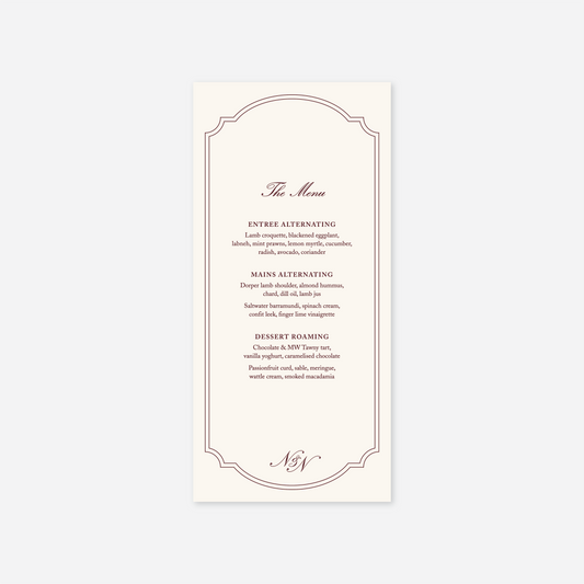 Heritage Menu