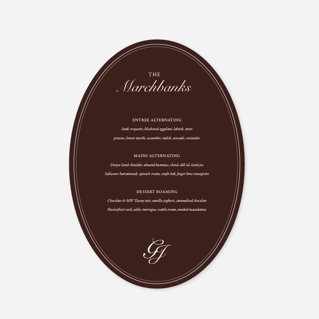 Romance Menu