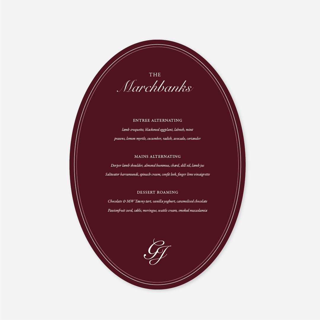 Romance Menu