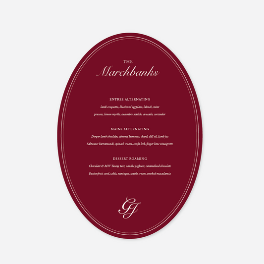 Romance Menu