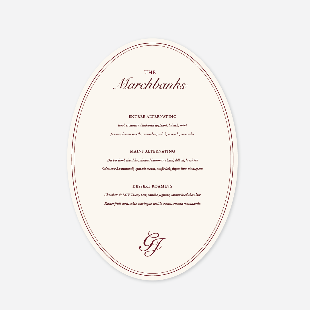 Romance Menu