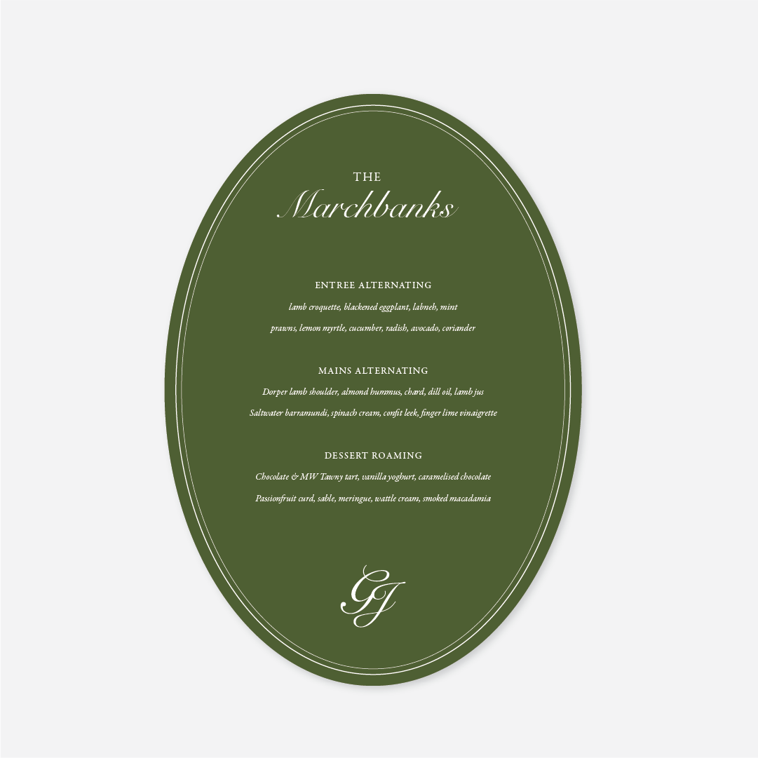 Romance Menu