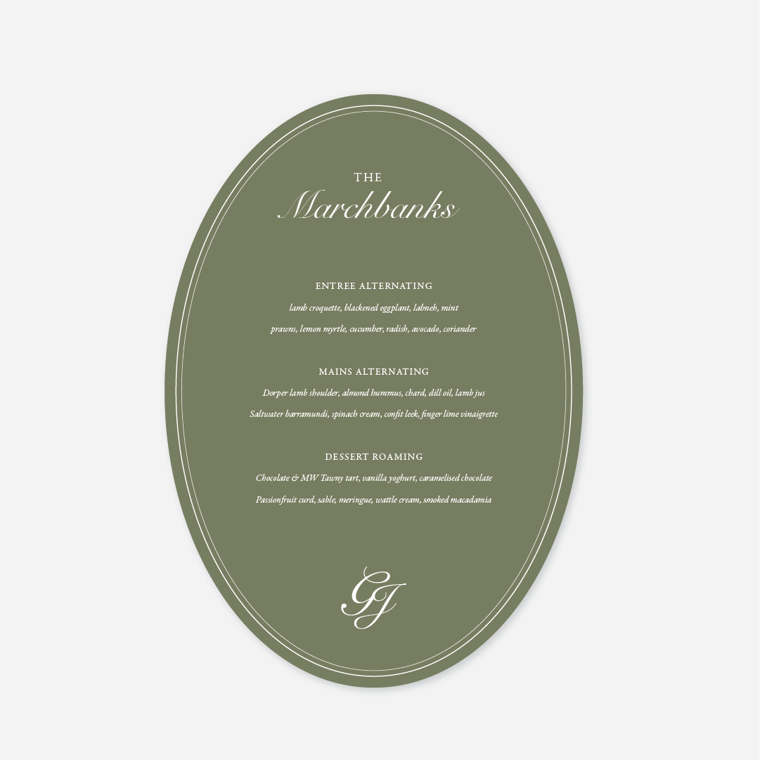 Romance Menu