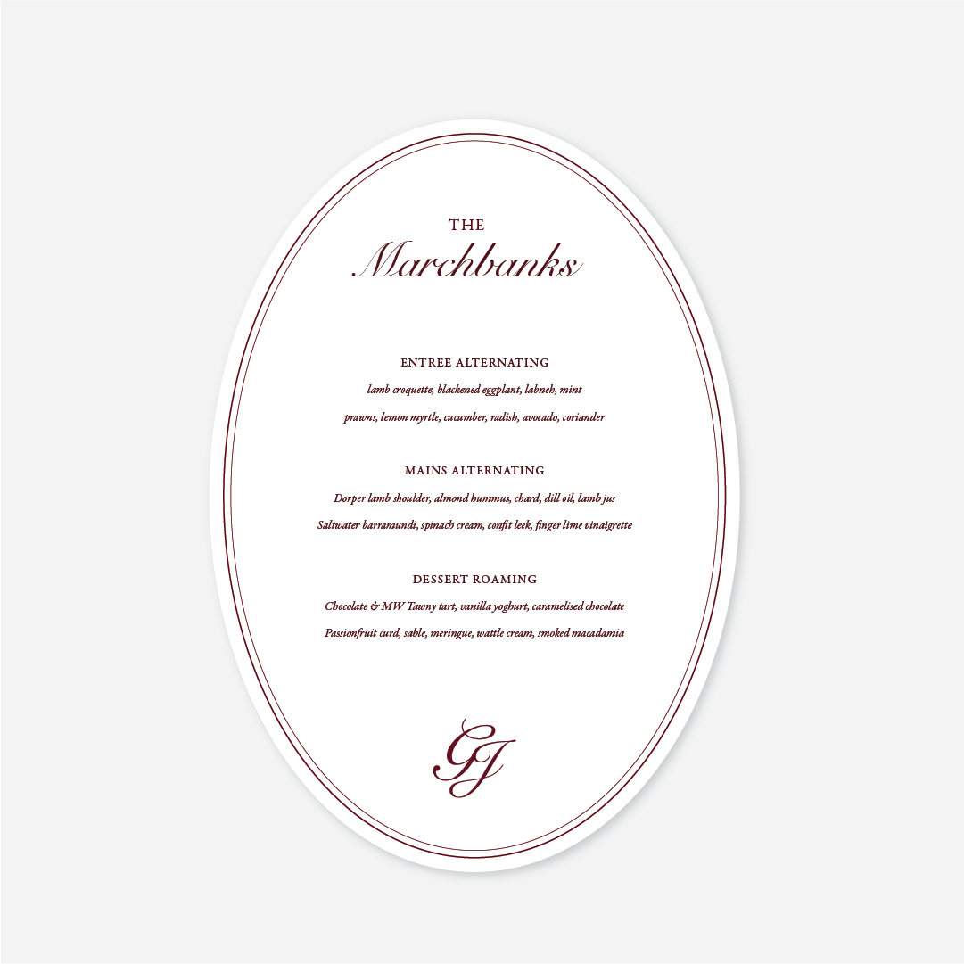 Romance Menu
