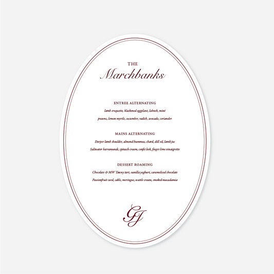 Romance Menu