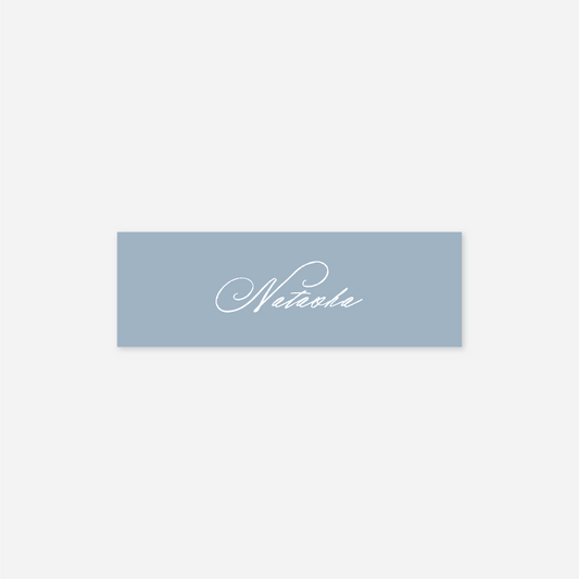 Elegance wedding name card wedding stationery in Blue — Just Hitched