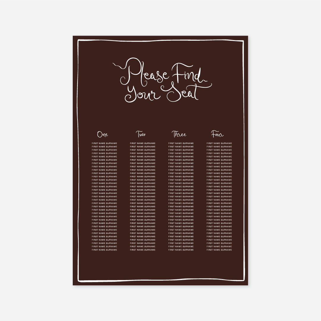 Whimsical Seating Chart