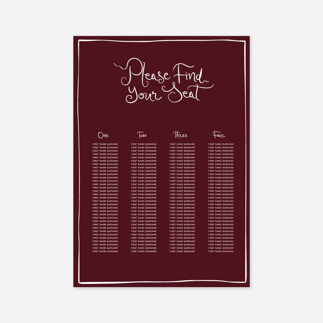 Whimsical Seating Chart