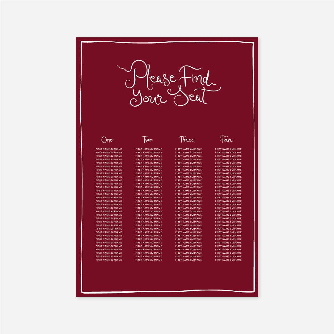 Whimsical Seating Chart