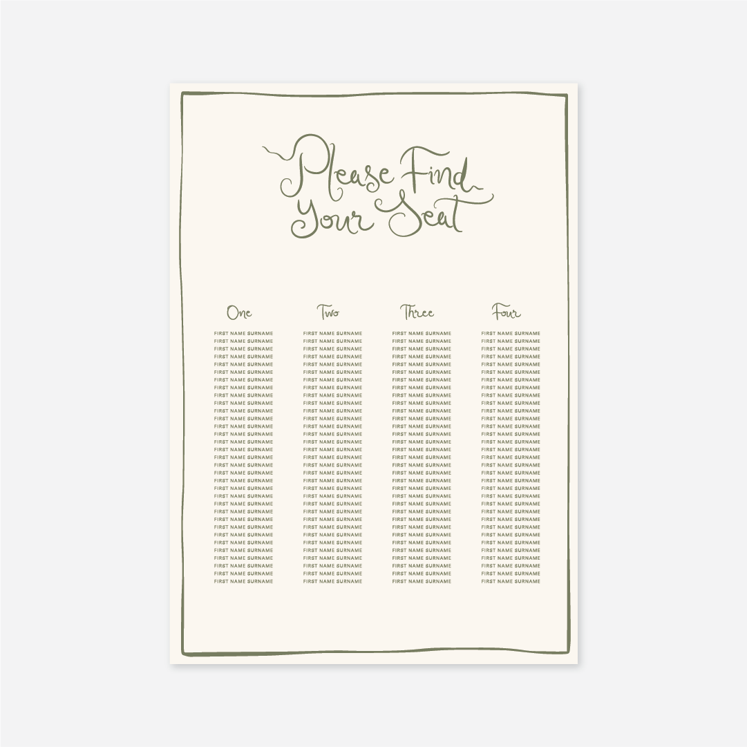 Whimsical Seating Chart