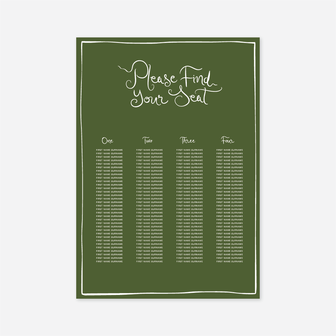 Whimsical Seating Chart