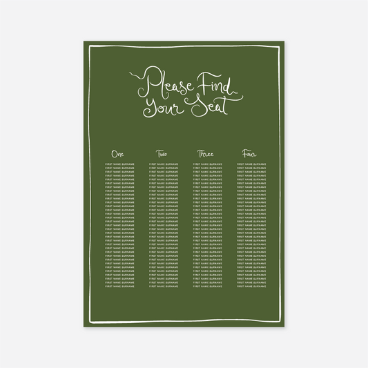 Whimsical Seating Chart