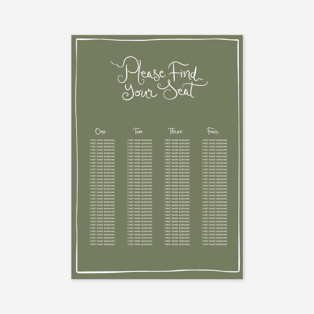 Whimsical Seating Chart