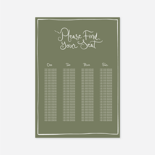 Whimsical Seating Chart