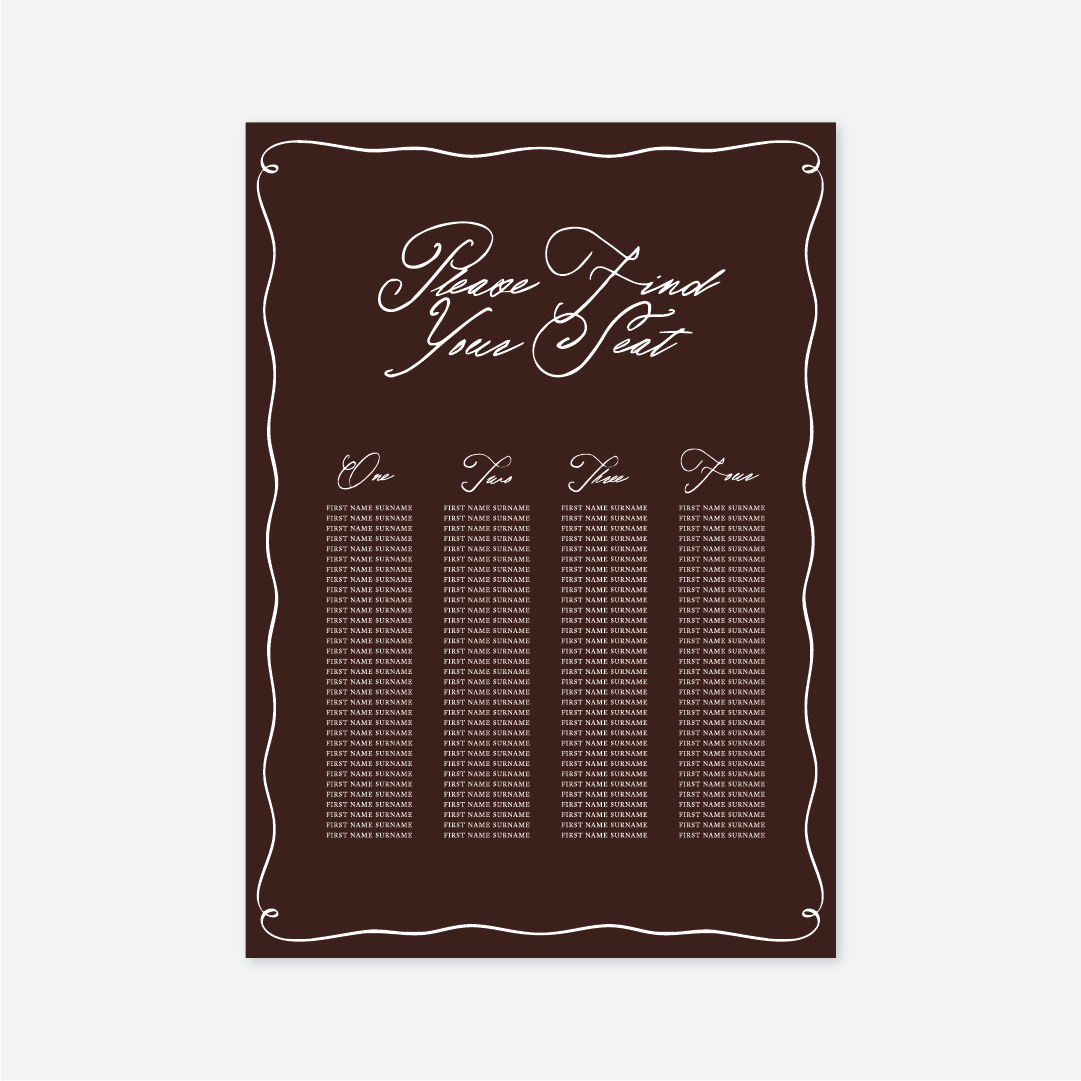 Elegance Seating Chart