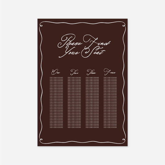Elegance Seating Chart