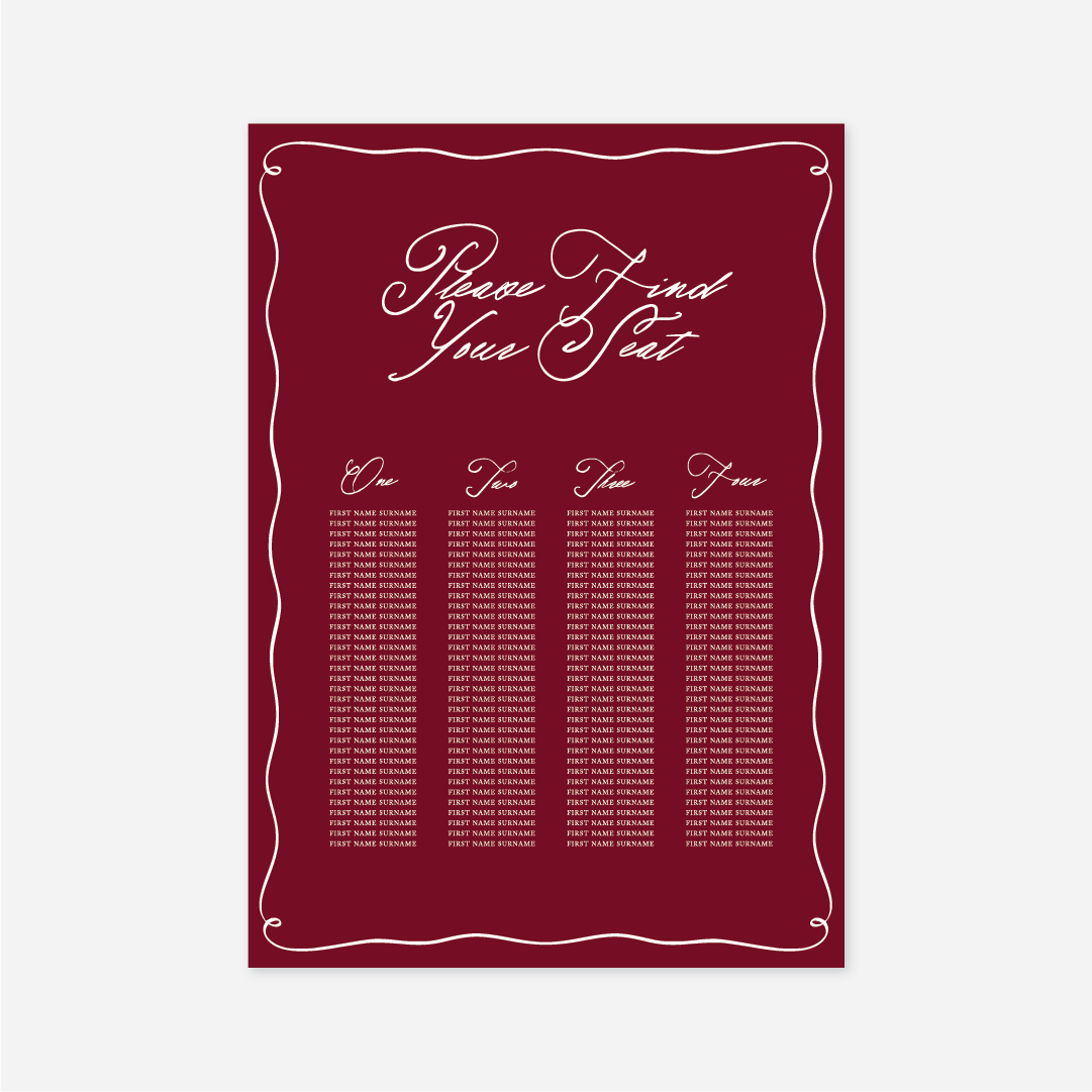 Elegance Seating Chart