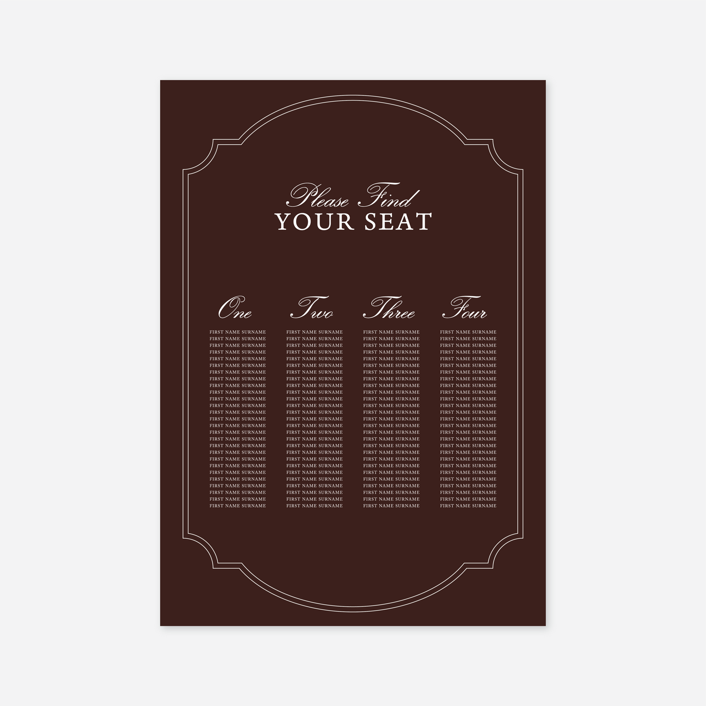 Heritage Seating Chart