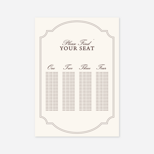 Heritage Seating Chart