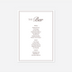Romance wedding bar menu wedding stationery in White — Just Hitched