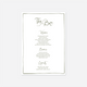 Whimsical wedding bar menu wedding stationery in White — Just Hitched