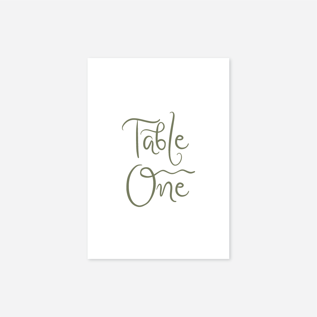 Whimsical wedding table number wedding stationery in White — Just Hitched