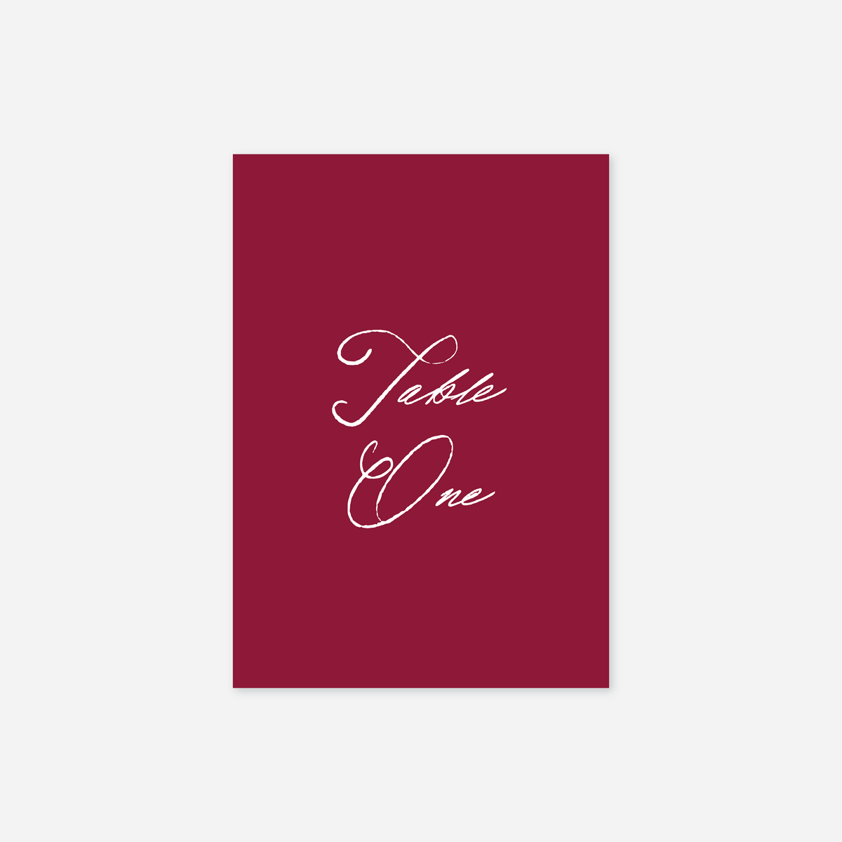 Elegance wedding table number wedding stationery in Cherry — Just Hitched