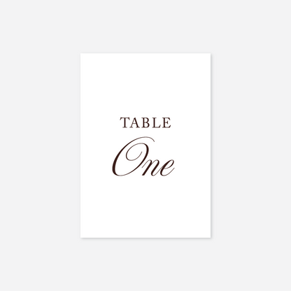 Heritage wedding table number wedding stationery in White — Just Hitched