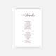 Romance wedding drinks menu wedding stationery in White — Just Hitched