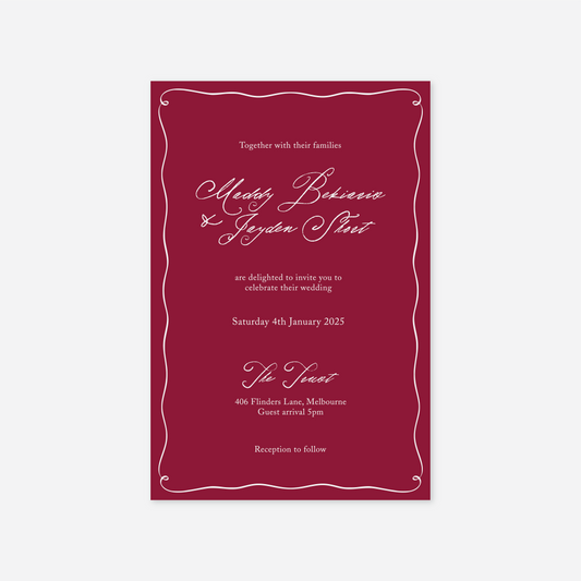 Elegance wedding invitation wedding stationery in Blue — Just Hitched