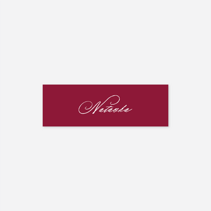 Elegance wedding name card wedding stationery in Cherry Red — Just Hitched