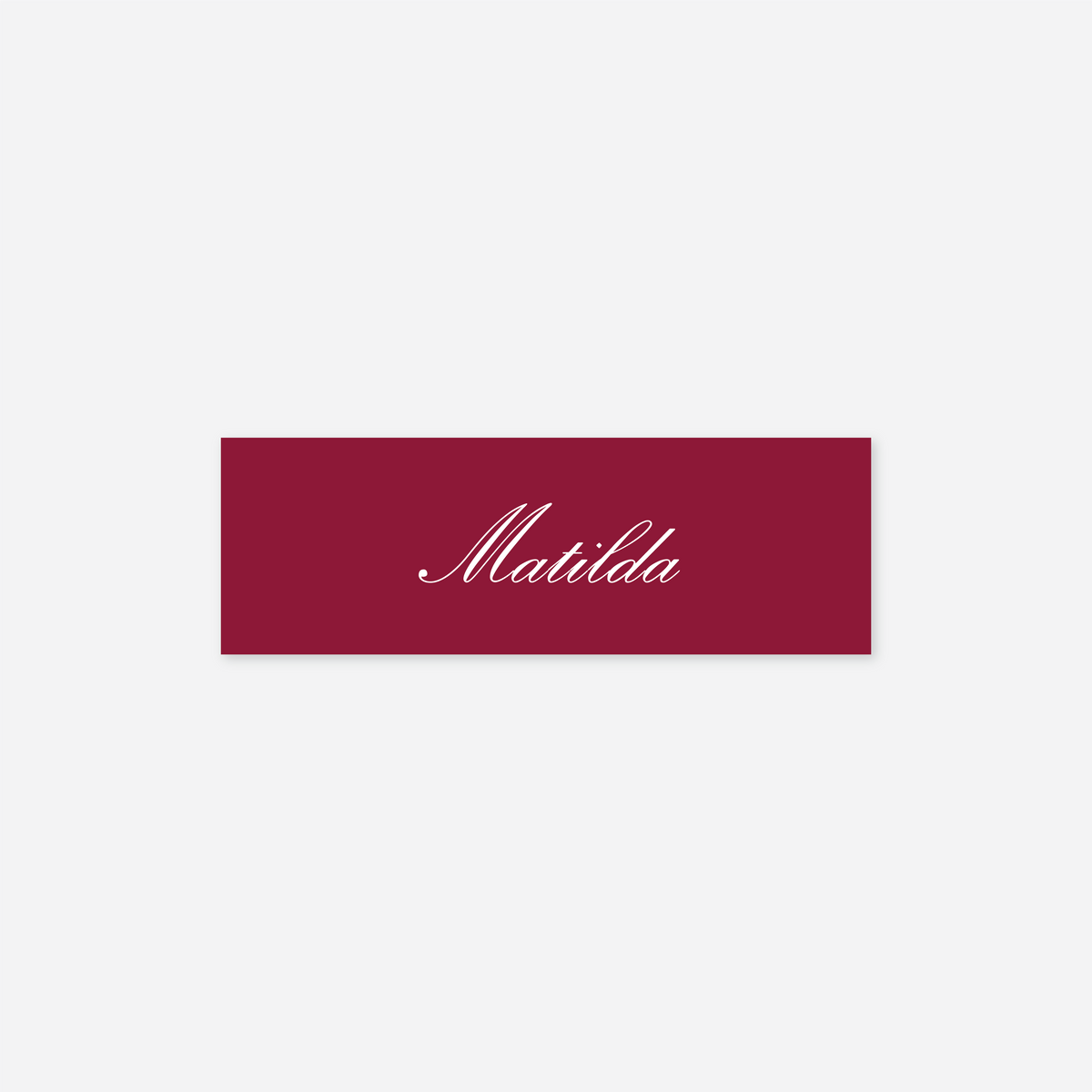 Heritage wedding name card wedding stationery in Cherry Red — Just Hitched
